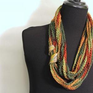 Spice Colors Infinity Scarf, Neck Wrap Can Be Worn..