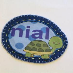 Turtle Name Patch, Personalized Han..