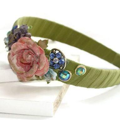 Jeweled Floral Headband, Vintage In..
