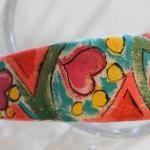 Mondrian Inspired Hand Painted Headband, Bohemian,..