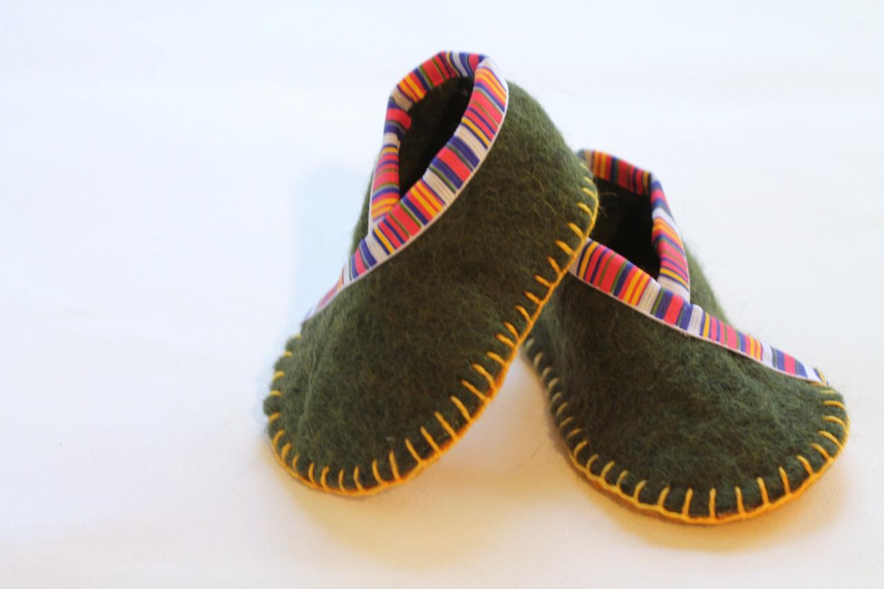 Baby Booties, 100% Wool Felt, Fortune Cookie Wrap, Eco Friendly, Photo Prop, Super Soft
