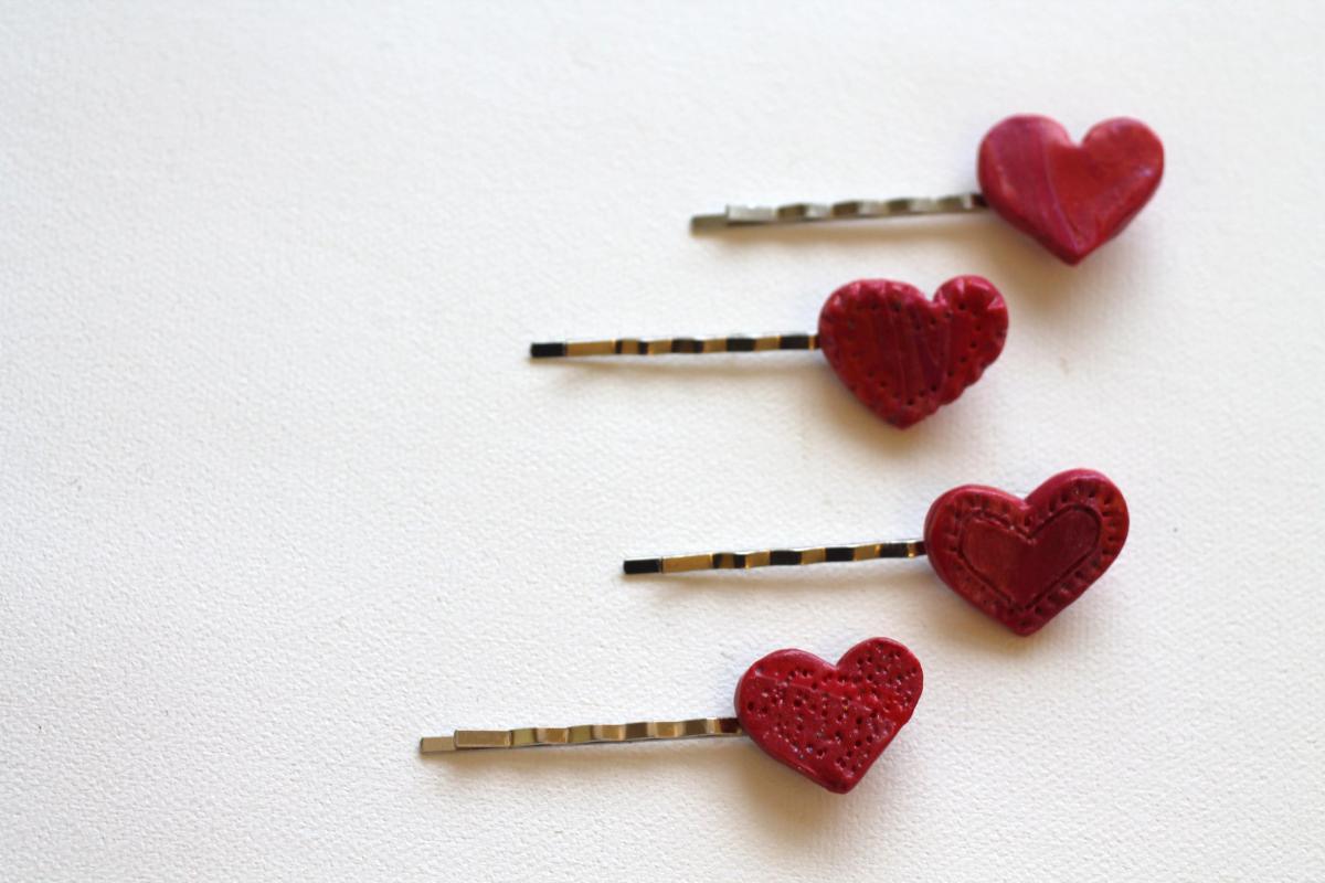 Teeny Tiny Heart Hair Pins Valentines Day Hair Clip Boho Gypsy