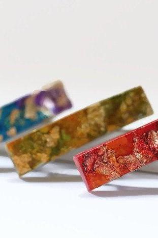 Tie Dye Hair Clips, Small Colorful Alligator Clips
