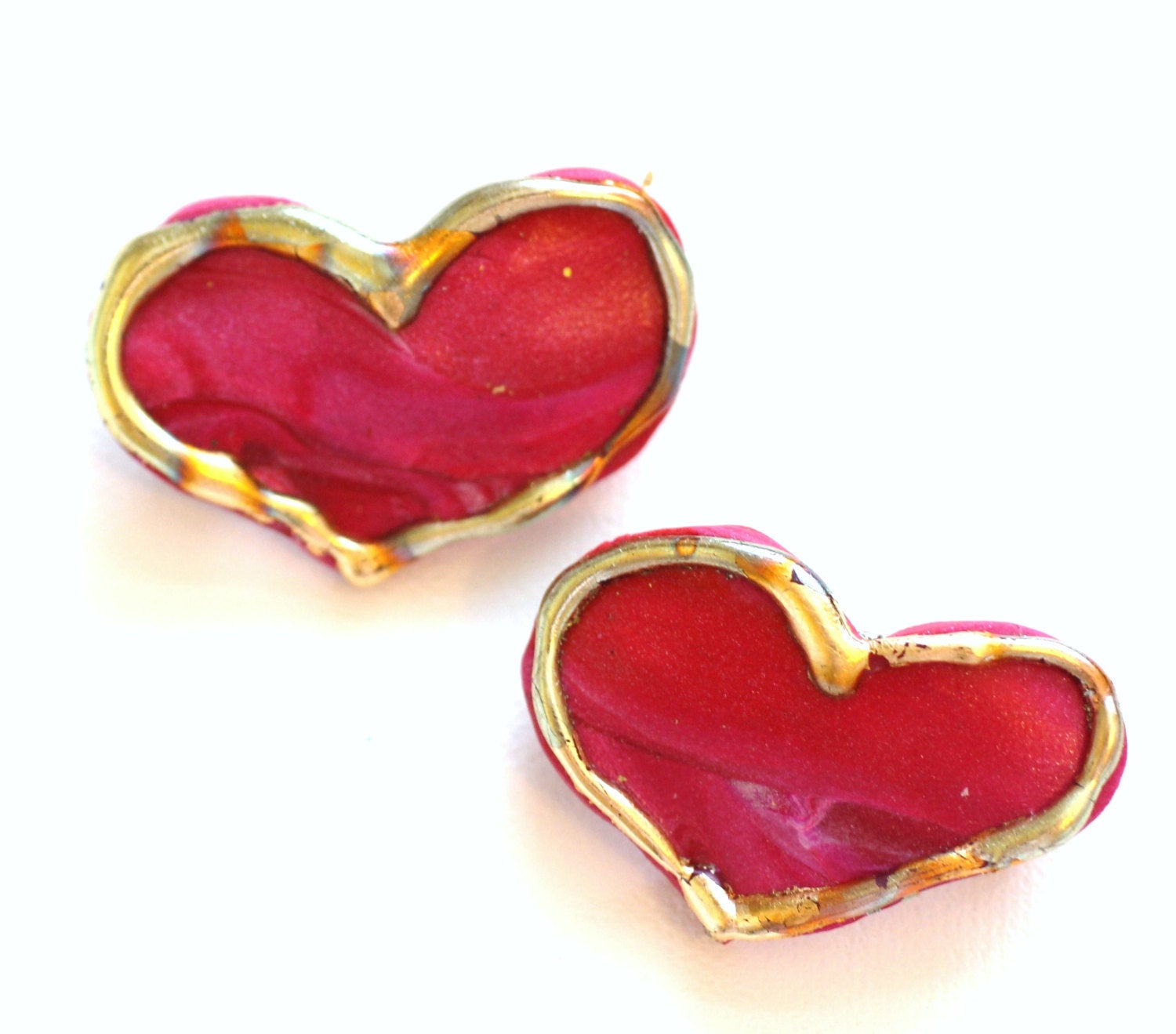 Red Heart Clips, Small Hair Clips, Small Hearts For Lovers on Luulla